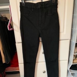 American eagle black jeggings size 6 long